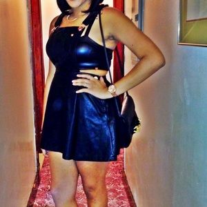 Leather  jumper dress